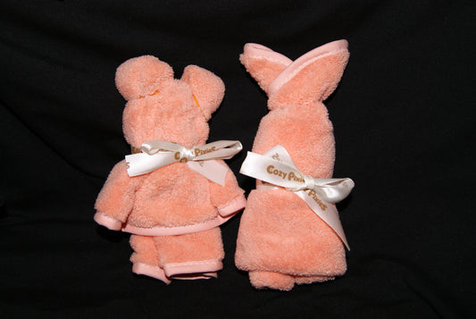 Baby wash Cloth - Salmon