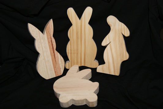 Handcrafted wooden animal bunny rabbit toy