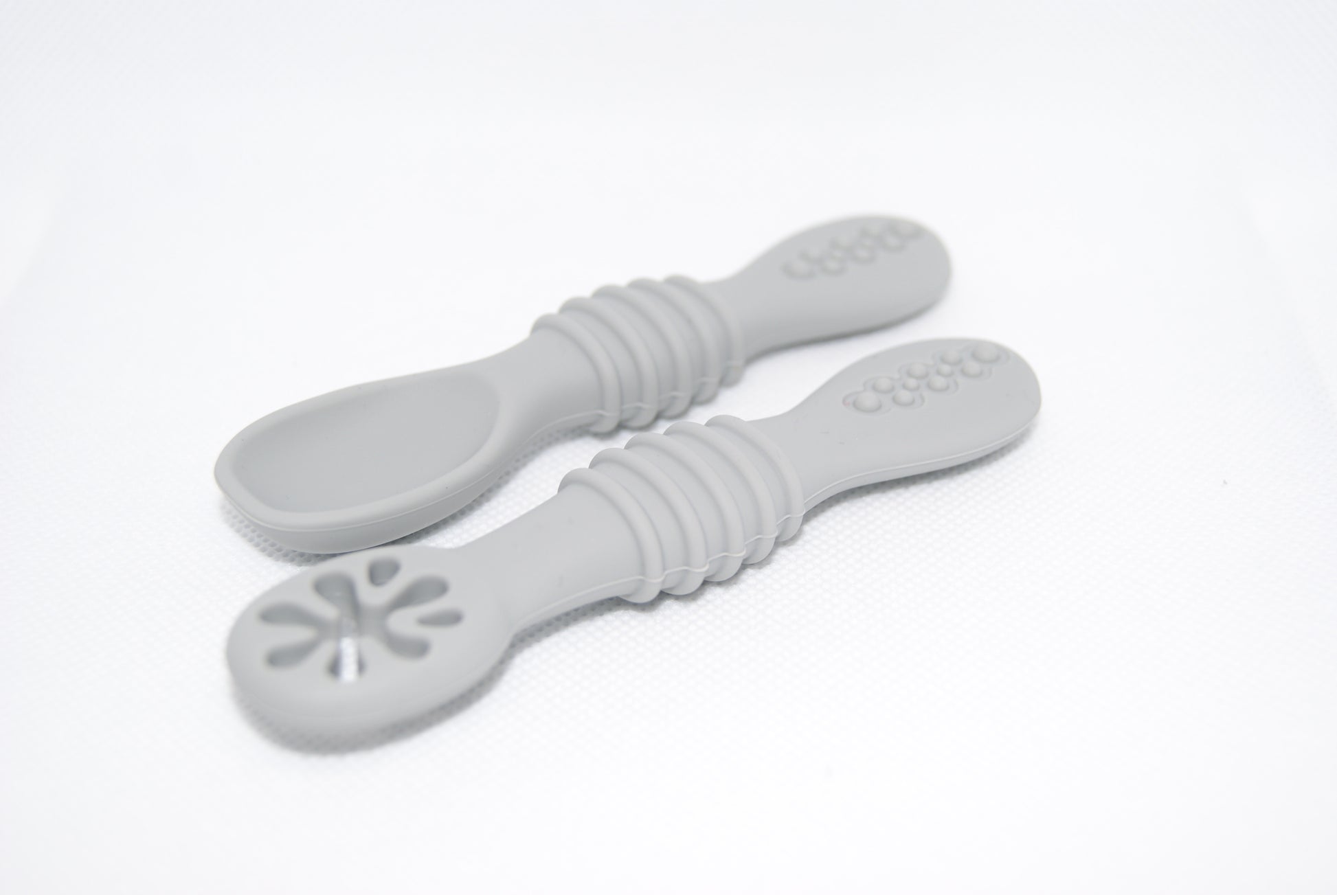 Silicone messy play baby spoon