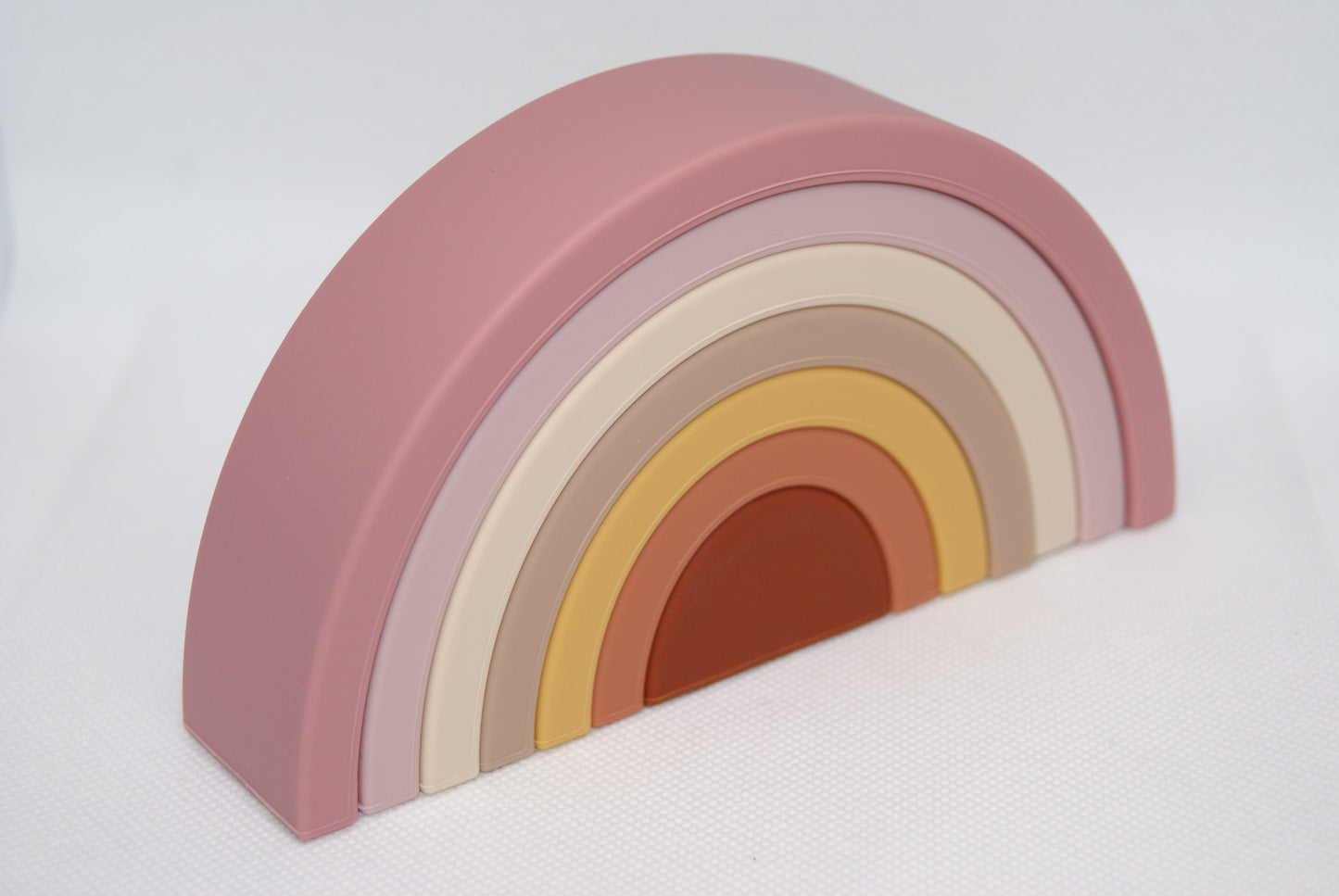 Silicone Rainbow Stacker toy