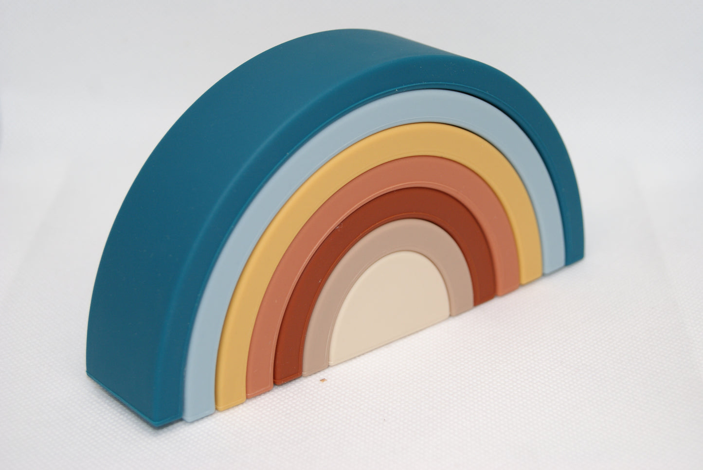 Silicone Rainbow Stacker toy