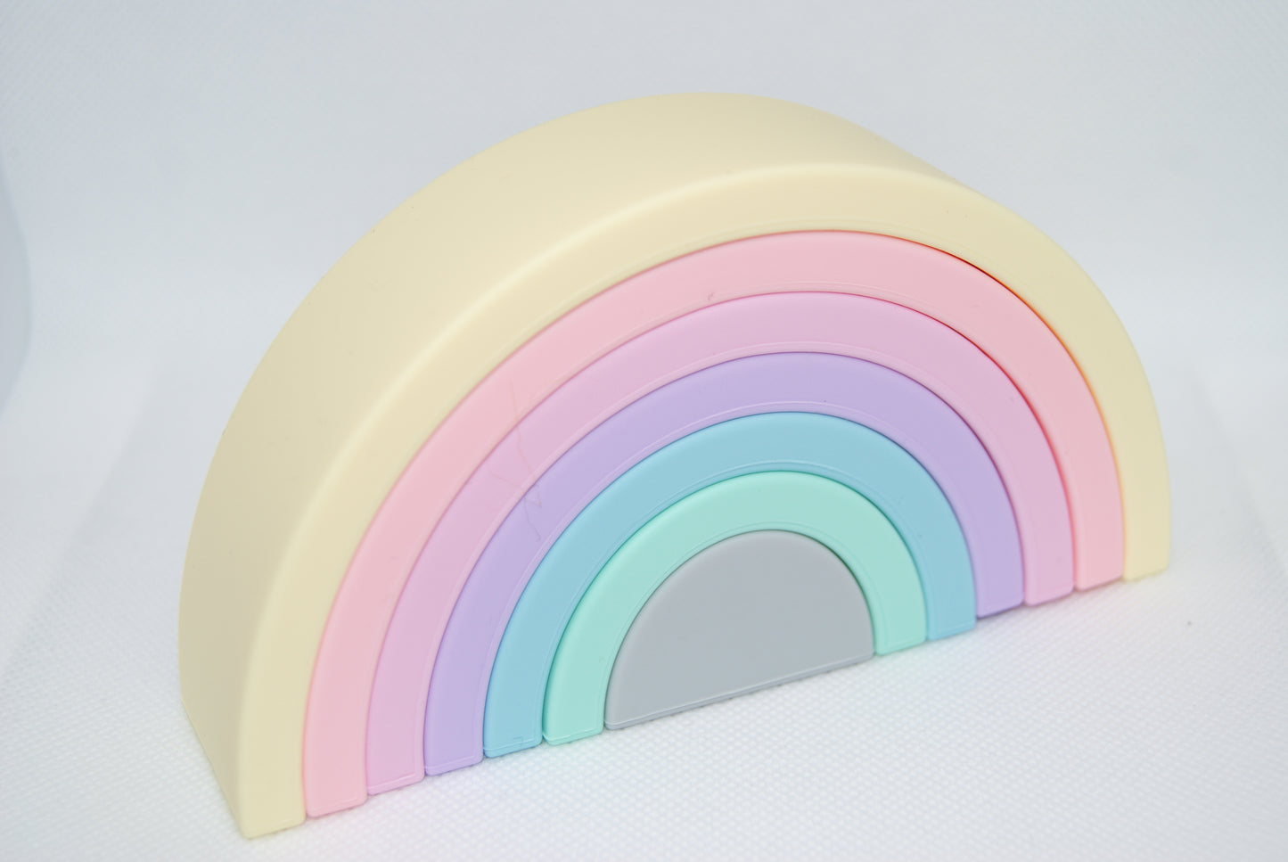 Silicone Rainbow Stacker toy