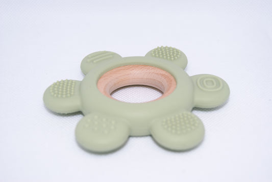 Silicone Teething Ring baby wooden 