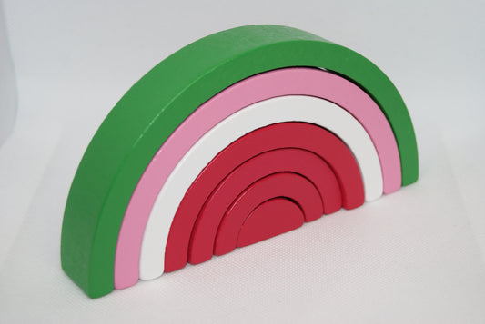 Wooden rainbow stacker Montessori