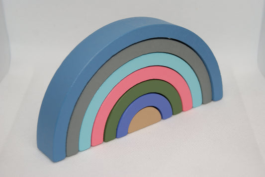 Wooden rainbow stacker Montessori
