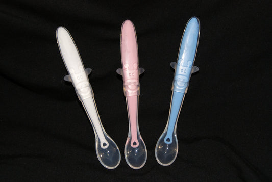 silicone baby feeding spoon
